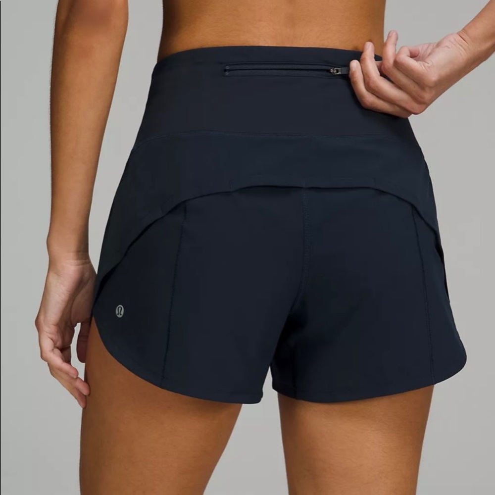 Lululemon Navy Speed Up Shorts 4”